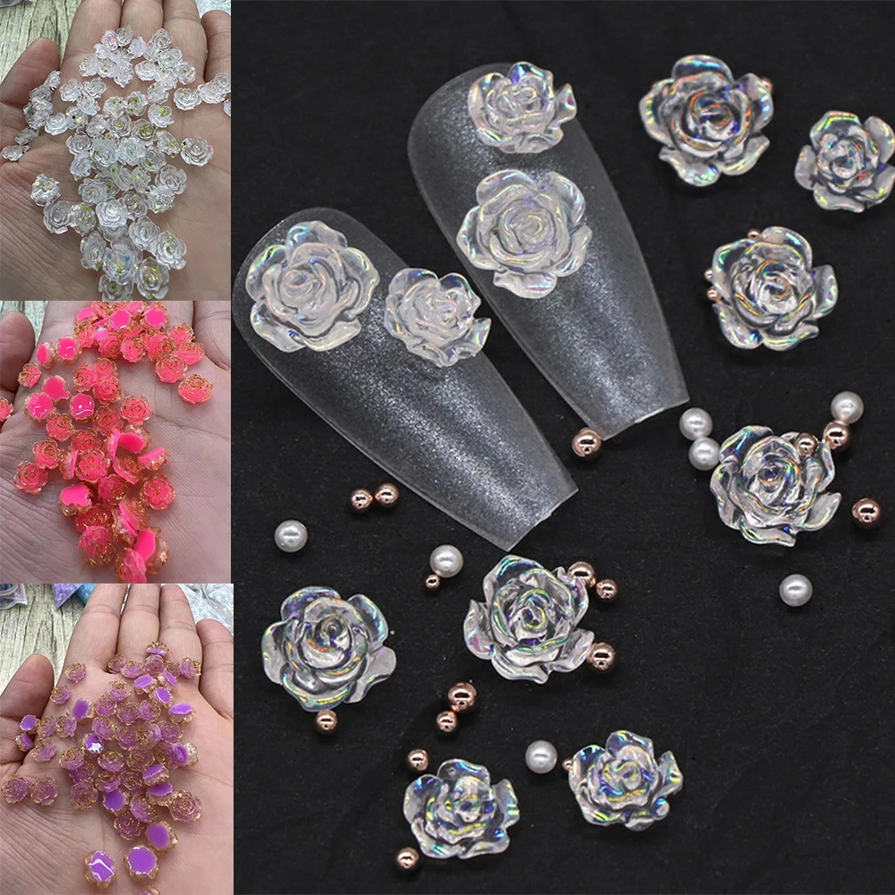 100Pcs/Bag 3D Cute Resin Rose Flowers Nail Rhinestones For Jewelry 6/8mm Floral Charms DIY Manicure Nails Tips Decoration T-1
100Pcs/Bag 3D Cute Resin Rose Flowers Nail Rhinestones For Jewelry 6/8mm Floral Charms DIY Manicure Nails Tips Decoration T-1