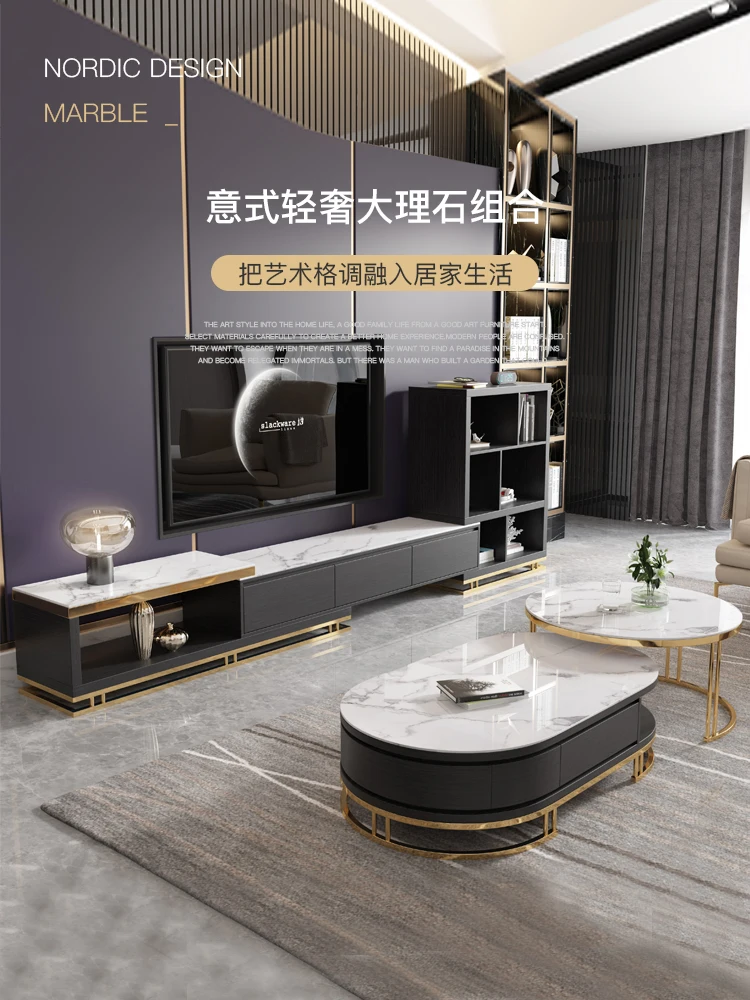 Luxury marble coffee table combination Nordic modern minimalist family small apartment living room
Luxury marble coffee table combination Nordic modern minimalist family small apartment living room