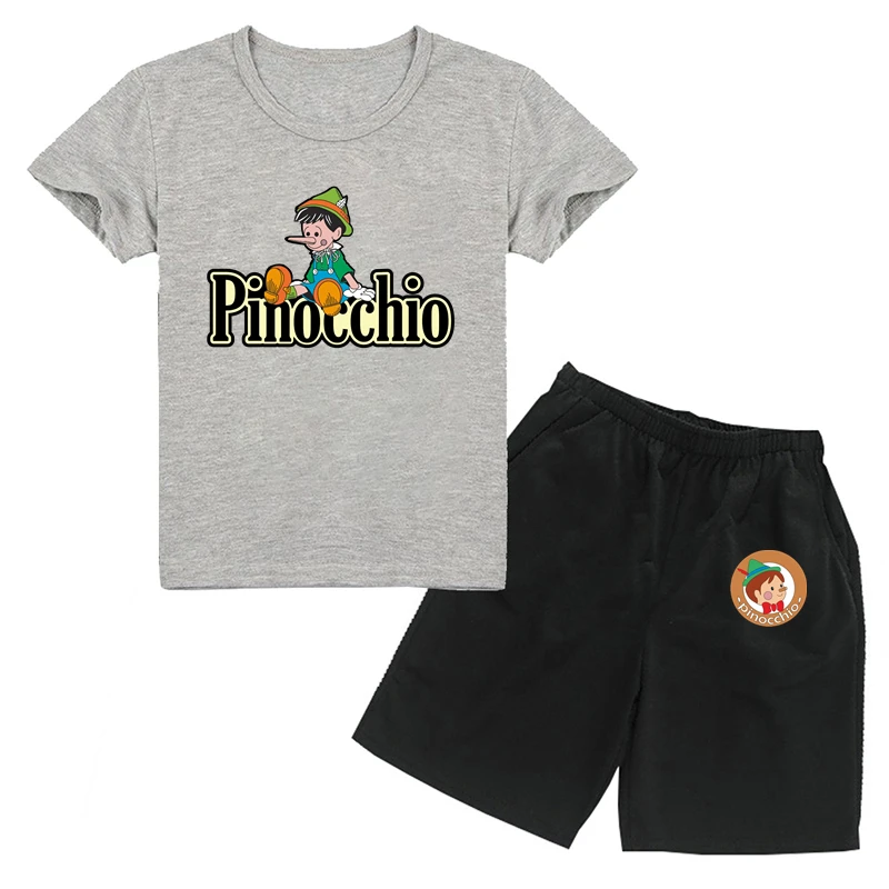 Disney Summer Baby Boys Girls Cartoon T Shirt + Shorts Set Clothes Kids Cute Pinocchio Print 2pcs Children Cotton Comfort Sets
Disney Summer Baby Boys Girls Cartoon T Shirt + Shorts Set Clothes Kids Cute Pinocchio Print 2pcs Children Cotton Comfort Sets