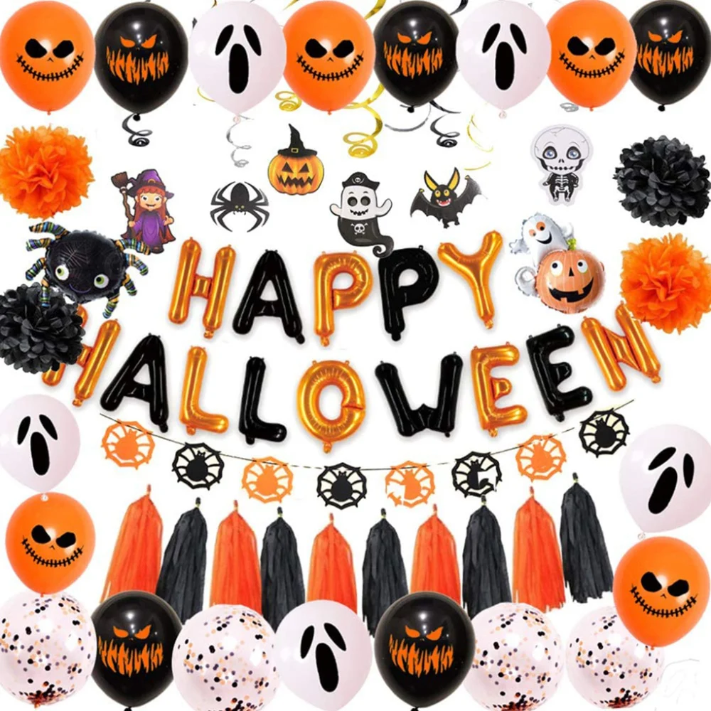 Halloween Pumpkin Ghost Balloons Halloween Decorations Spider Foil Balloons Inflatable Toys Balloon Kit Halloween Party Supplies
Halloween Pumpkin Ghost Balloons Halloween Decorations Spider Foil Balloons Inflatable Toys Balloon Kit Halloween Party Supplies