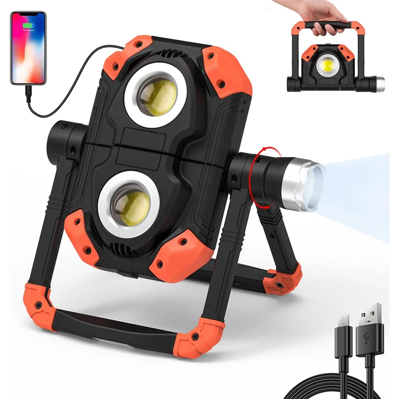 LED Work Light USB Rechargeable 360°Rotation Folding Camping Lighting 3COB Portable Flood Light Magnetic Base Output Flashlight
LED Work Light USB Rechargeable 360°Rotation Folding Camping Lighting 3COB Portable Flood Light Magnetic Base Output Flashlight