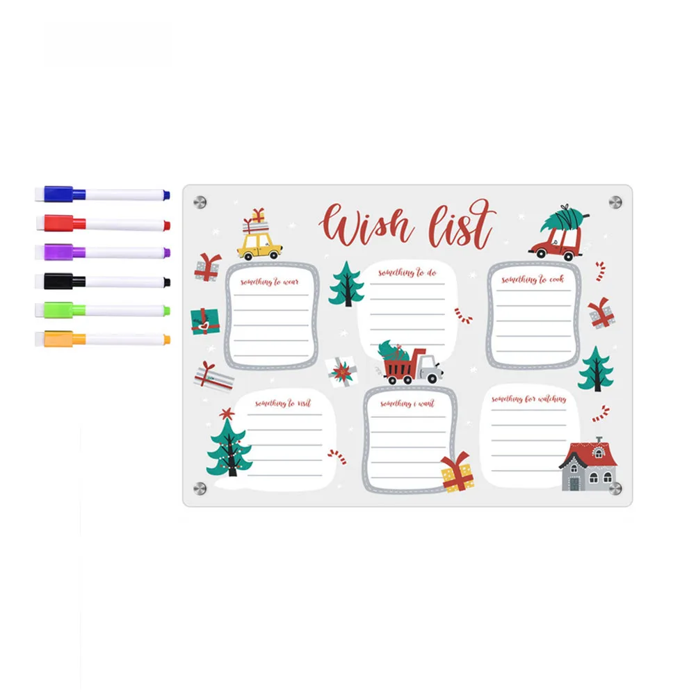 Transparent Acrylic Calendar Panel Christmas Print Weekly Planner Erasable Fridge Magnet Durable Material 42*30cm Size
Transparent Acrylic Calendar Panel Christmas Print Weekly Planner Erasable Fridge Magnet Durable Material 42*30cm Size