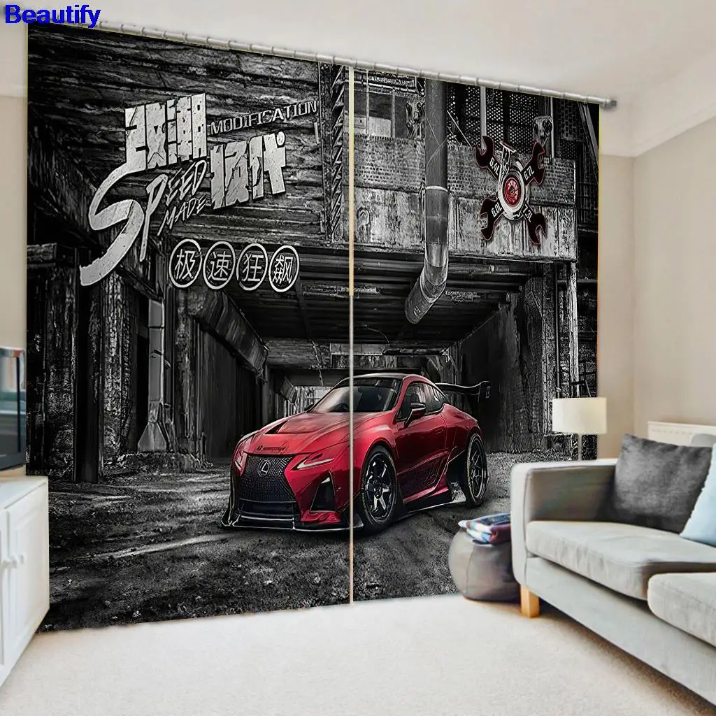 Beautify European Style Fashion 3D Curtain Blackout Red Car Design Living Room Bedroom Curtains Retro Photo Drapes For Boy Room
Beautify European Style Fashion 3D Curtain Blackout Red Car Design Living Room Bedroom Curtains Retro Photo Drapes For Boy Room