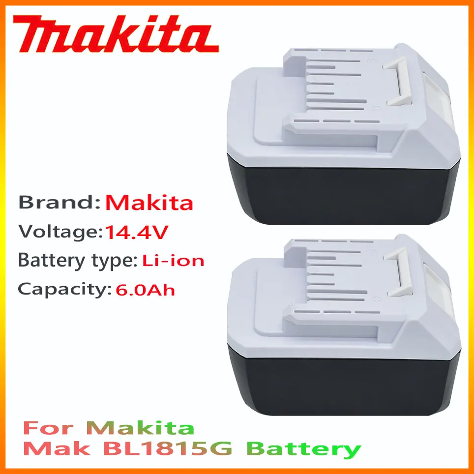 14.4V Makita Mak 6000mAh Li-ion BL1415G BL1413G 196375-4 UH520D UM165D UR140D DMR106 DF347D For Makita battery pack 86.4Wh
14.4V Makita Mak 6000mAh Li-ion BL1415G BL1413G 196375-4 UH520D UM165D UR140D DMR106 DF347D For Makita battery pack 86.4Wh