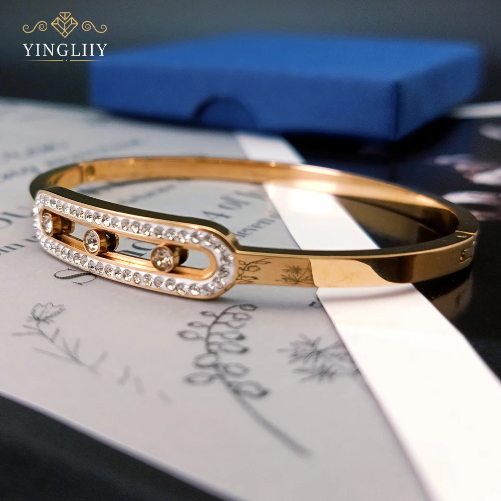 Yingliiy 316L Stainless Steel Bangle Bracelet For Women Exquisite Rose Gold Diamond 2023 Fashion Trendy Jewelry Girl Gift
Yingliiy 316L Stainless Steel Bangle Bracelet For Women Exquisite Rose Gold Diamond 2023 Fashion Trendy Jewelry Girl Gift