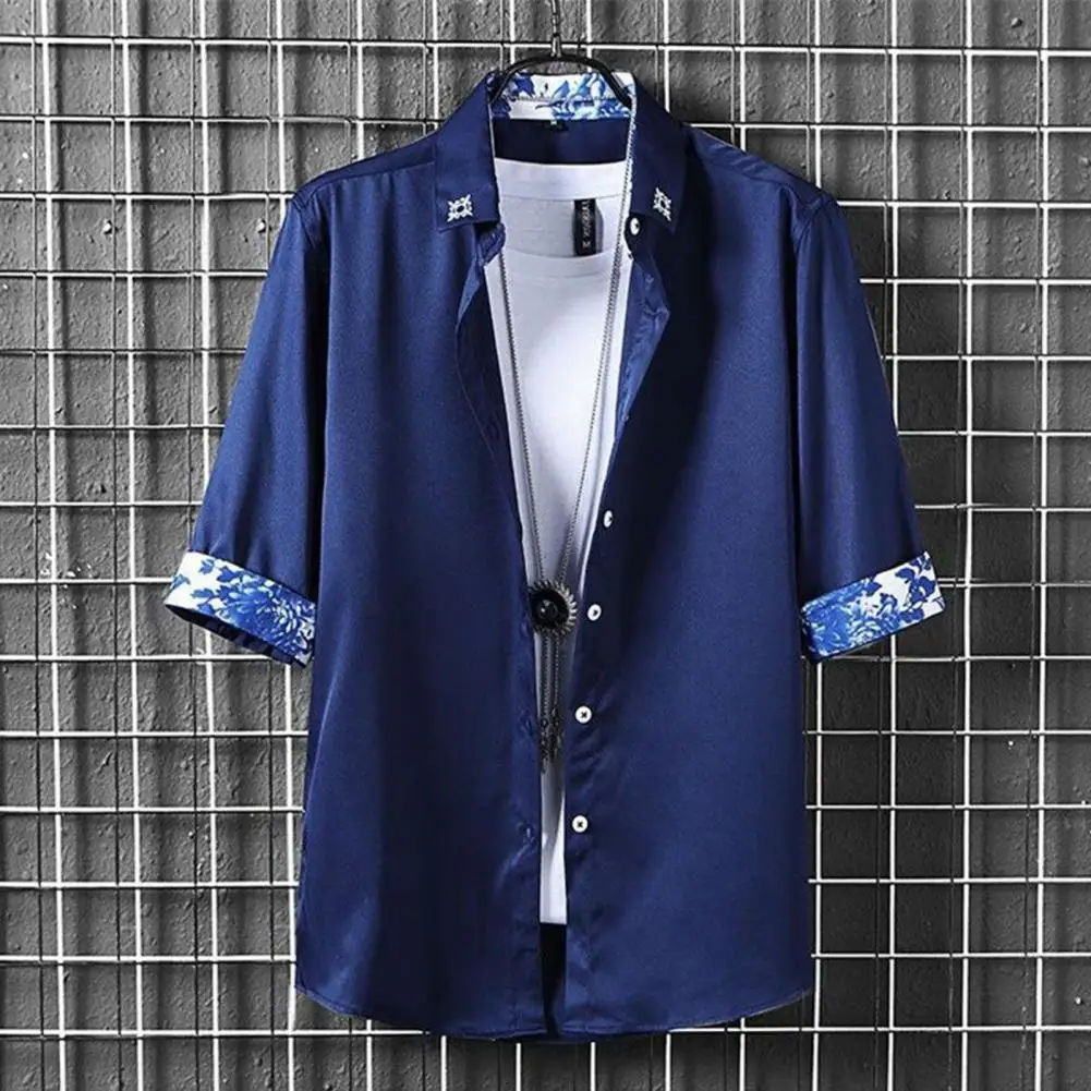 Мужская рубашка-кардиган на пуговицах, с рукавом три четверти
Мужская рубашка-кардиган на пуговицах, с рукавом три четверти