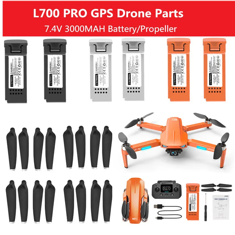 L700 PRO GPS Drone Spare Part 7.4V 3000mAh Battery/Propeller For L700 Pro Accessories L700PRO L700 PRO GPS Drone Battery Toys
L700 PRO GPS Drone Spare Part 7.4V 3000mAh Battery/Propeller For L700 Pro Accessories L700PRO L700 PRO GPS Drone Battery Toys