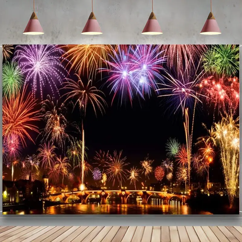Happy New Year Backdrop City Night New Year Eve Fireworks Background for Photography Party Celebrate Banner Boy Girl Studio Prop
Happy New Year Backdrop City Night New Year Eve Fireworks Background for Photography Party Celebrate Banner Boy Girl Studio Prop