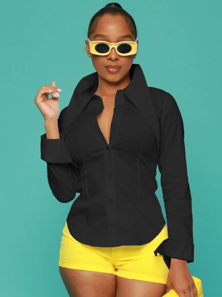 Hot Sale Fashion Women Long Sleeve Solid Color Splicing Shirt High Quality Clothes Sexy Short Office Lady Shirts Blouses
Hot Sale Fashion Women Long Sleeve Solid Color Splicing Shirt High Quality Clothes Sexy Short Office Lady Shirts Blouses