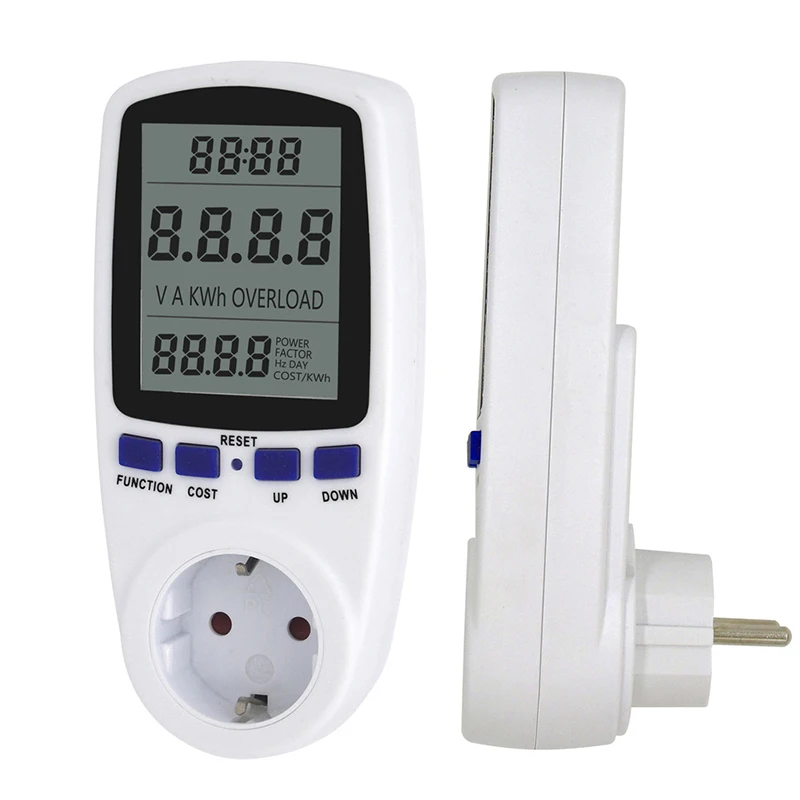 Digital Plug Voltage Wattmeter Consumption EU Electricity Power Monitor 220V Analyzer Energy 230V Meter Fees AC Watt KWh Socket
Digital Plug Voltage Wattmeter Consumption EU Electricity Power Monitor 220V Analyzer Energy 230V Meter Fees AC Watt KWh Socket