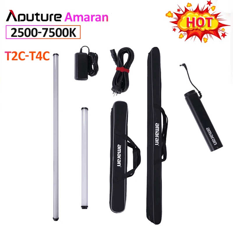 Aputure Amaran T2C/T4C RGB Tube Light 2500-7500K Light Stick Handled LED Full-color Video Photography Light for Live Streaming
Aputure Amaran T2C/T4C RGB Tube Light 2500-7500K Light Stick Handled LED Full-color Video Photography Light for Live Streaming
