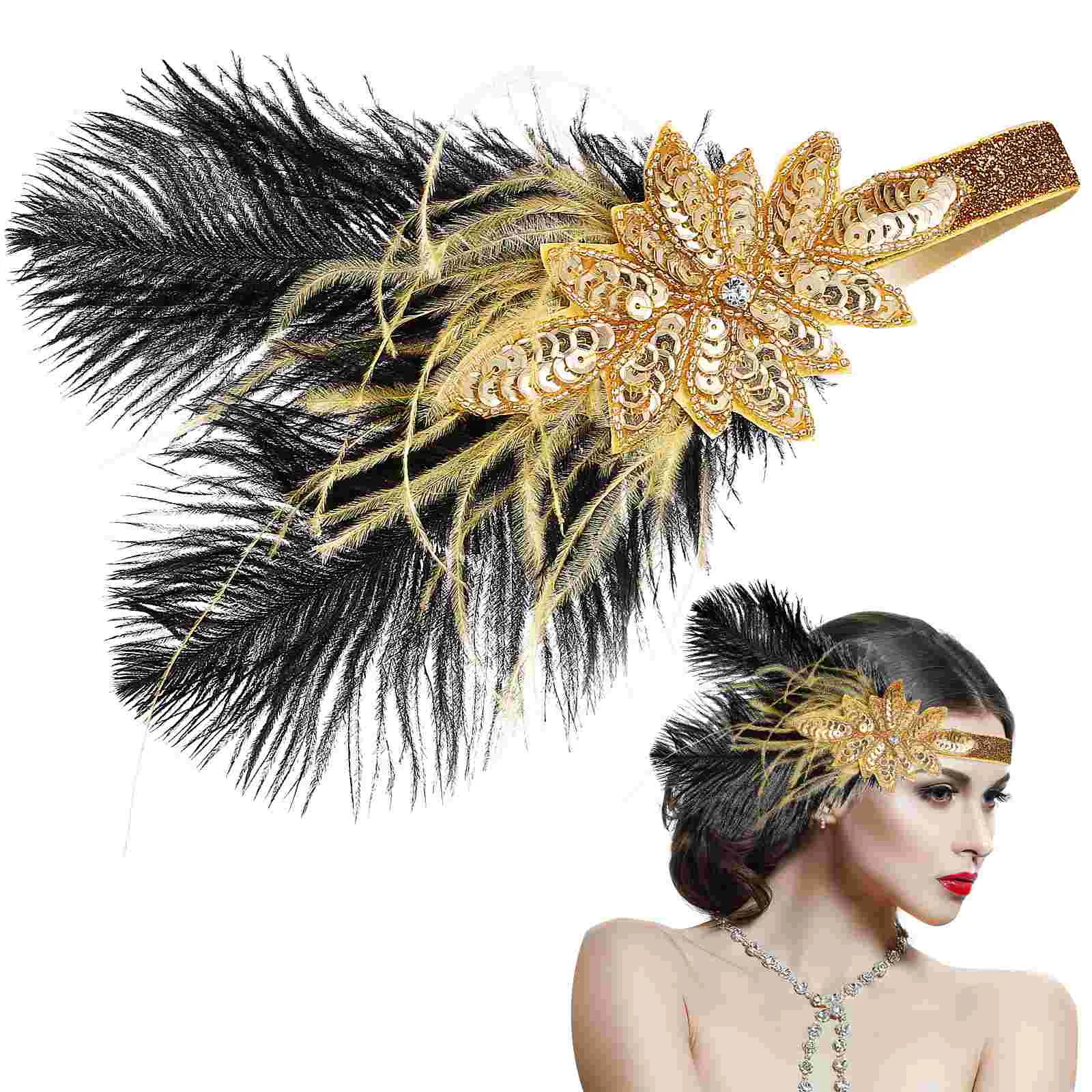 Flapper Headband Headdress Vintage Plume Headpiece Party Wedding Roaring 20s Costume Hair Band for Women Hair Accessories
Flapper Headband Headdress Vintage Plume Headpiece Party Wedding Roaring 20s Costume Hair Band for Women Hair Accessories