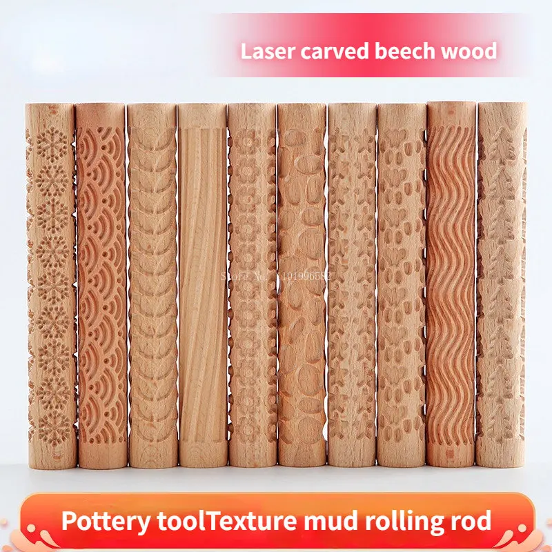 Pottery Embossing Tool DIY Making Pattern Texture Mud Rolling Rod Children's Homemade Hand-pressed Pattern Mud Rolling Stick
Pottery Embossing Tool DIY Making Pattern Texture Mud Rolling Rod Children's Homemade Hand-pressed Pattern Mud Rolling Stick