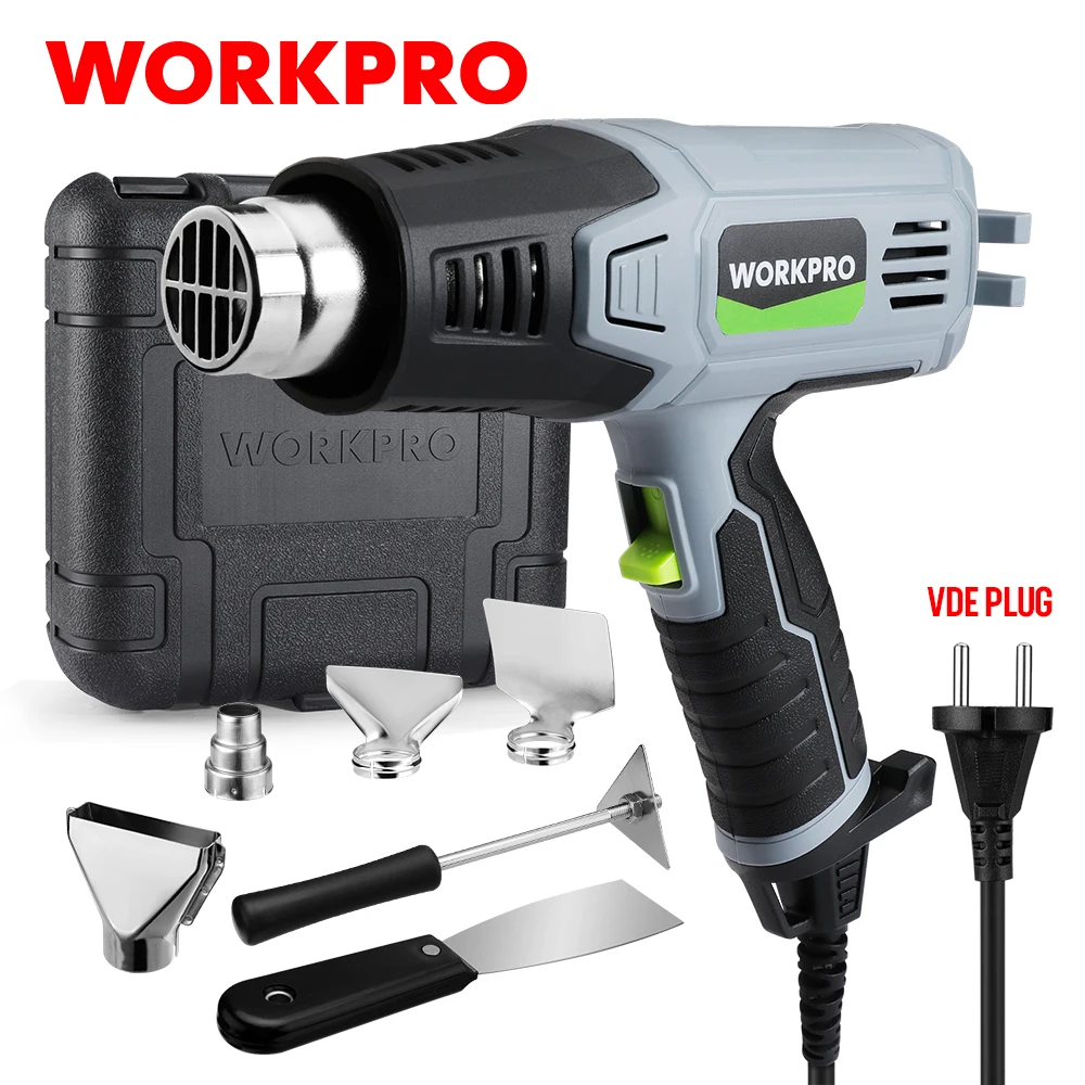 Промышленный Электрический пистолет горячего воздуха WORKPRO 2000 Вт 220-240 В VDE, терморегулятор, тепловые пистолеты, термоусадочная упаковка, наса...
Промышленный Электрический пистолет горячего воздуха WORKPRO 2000 Вт 220-240 В VDE, терморегулятор, тепловые пистолеты, термоусадочная упаковка, наса...