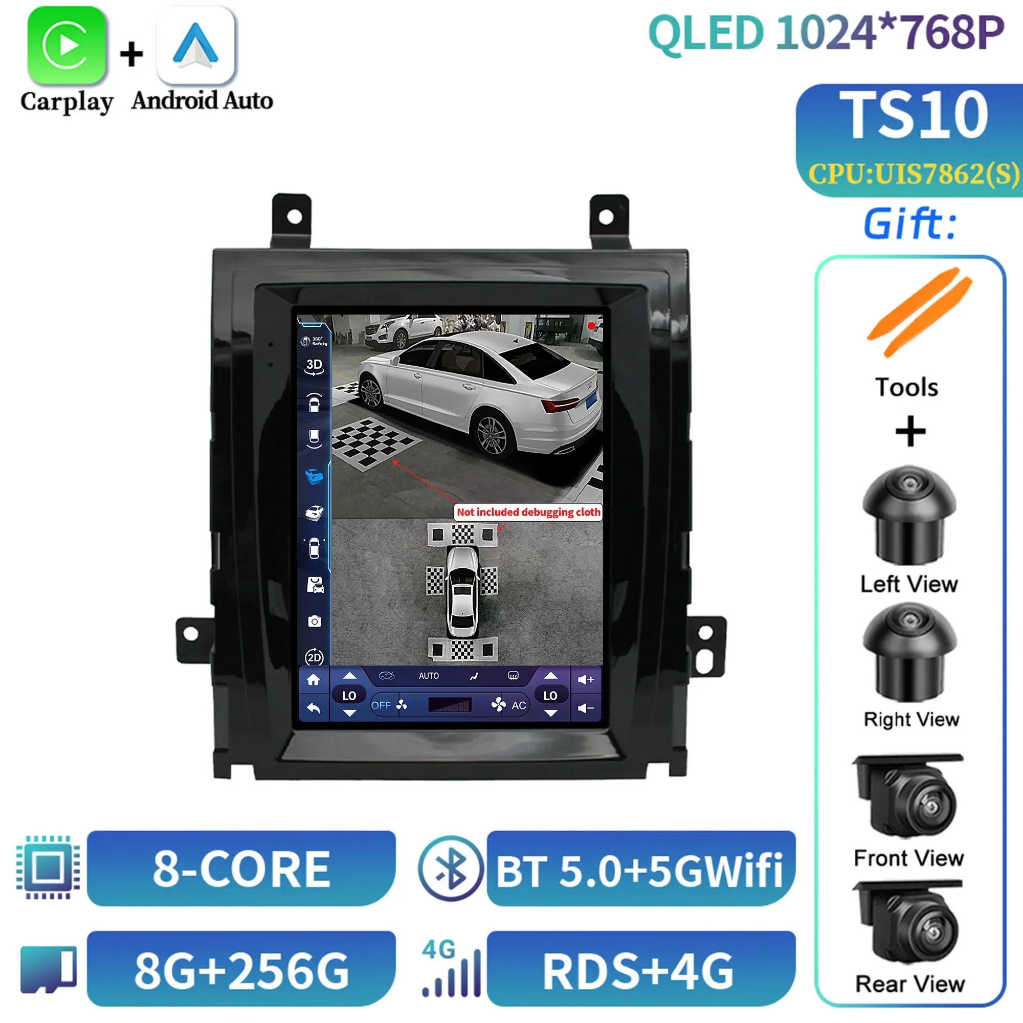 9,7-дюймовый автомобильный радиоприемник, мультимедийный Carplay 4G GPS для Cadillac Sls-Escalade 2007-2012, Android 14, стерео навигационный экран головной устройства
9,7-дюймовый автомобильный радиоприемник, мультимедийный Carplay 4G GPS для Cadillac Sls-Escalade 2007-2012, Android 14, стерео навигационный экран головной устройства