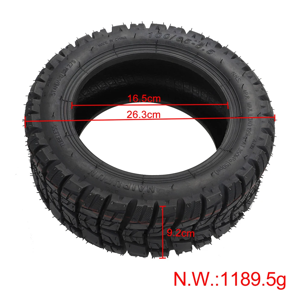 11 Inch 100/65-6.5 Vacuum Tubeless Widen Off-road Tire For Electric Scooter 263x263x92mm Tubeless Tire EScooter Replacement Tire
11 Inch 100/65-6.5 Vacuum Tubeless Widen Off-road Tire For Electric Scooter 263x263x92mm Tubeless Tire EScooter Replacement Tire