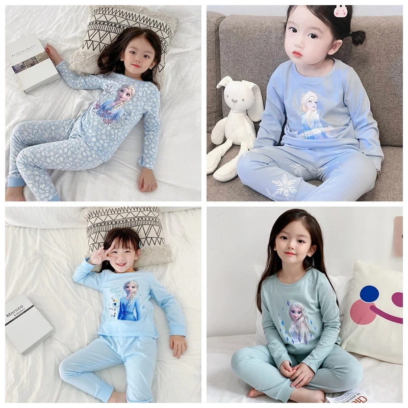 Пижамный комплект для маленьких девочек с мультяшным принтом «Холодное сердце», Эльза, Детская домашняя пижама с длинным рукавом, комплекты одежды для сна на весну и осень
Пижамный комплект для маленьких девочек с мультяшным принтом «Холодное сердце», Эльза, Детская домашняя пижама с длинным рукавом, комплекты одежды для сна на весну и осень