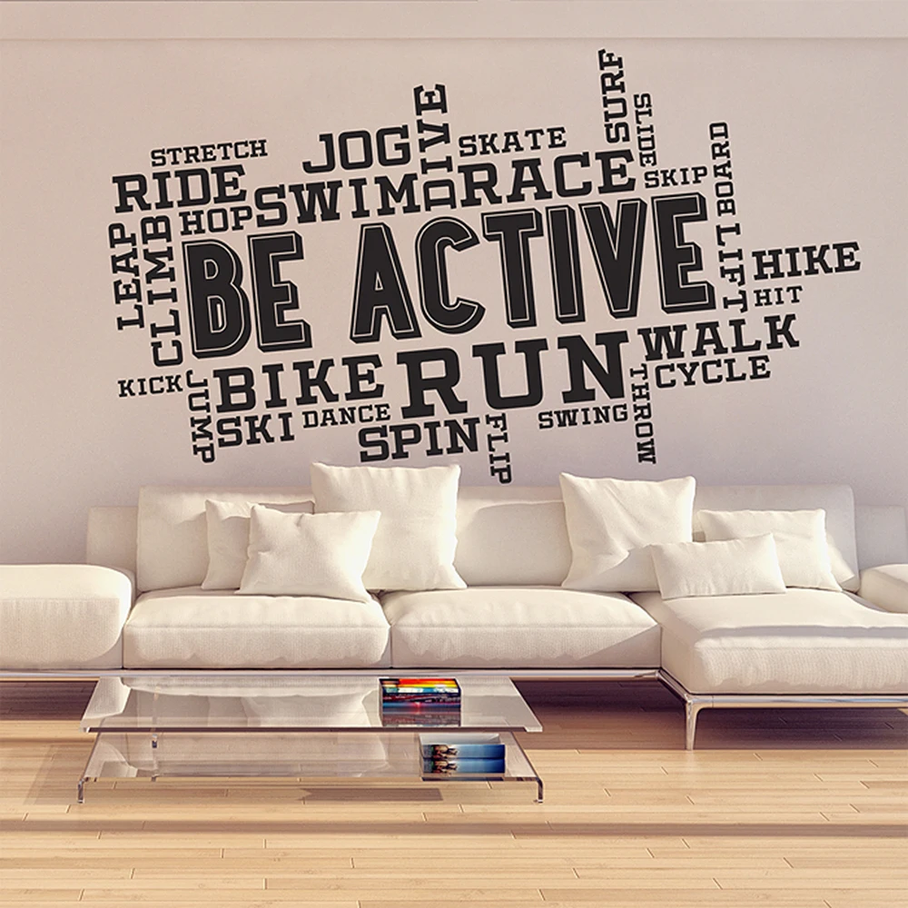 Be Active Motivation Art Wall Stickers Quotes School Study Office Home Decor Vinyl Decal Removable Room Decoration Mural
Be Active Motivation Art Wall Stickers Quotes School Study Office Home Decor Vinyl Decal Removable Room Decoration Mural