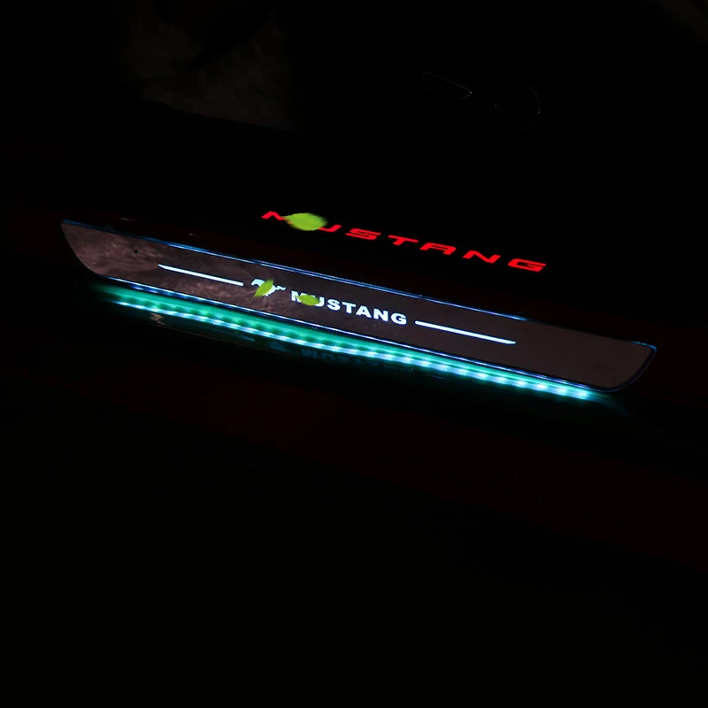 Car Streamer Door Welcome Pedal Door Sill Threshold Bar LED Interior Atmosphere Light Modification For Ford Mustang 
Car Streamer Door Welcome Pedal Door Sill Threshold Bar LED Interior Atmosphere Light Modification For Ford Mustang