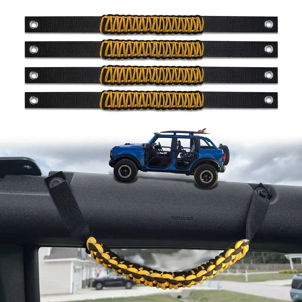 4 Pack Roll Bar Grab Handles Compatible with Ford Bronco 2021 2022 2/4 Door Paracord Grip Interior Accessories
4 Pack Roll Bar Grab Handles Compatible with Ford Bronco 2021 2022 2/4 Door Paracord Grip Interior Accessories