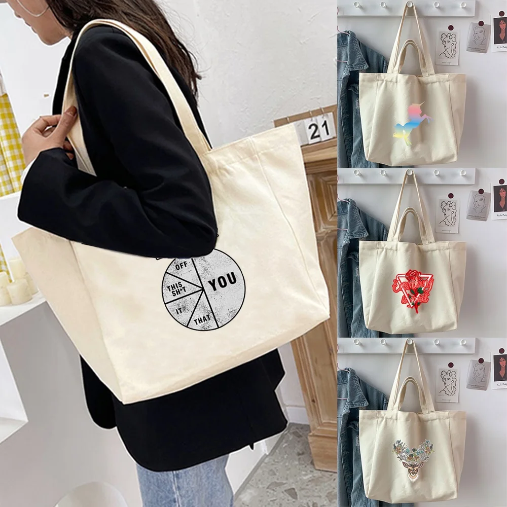 2022 Shopping Bags Foldable Ladies Canvas Shoulder Bags Color Printed Student Shopper Bags Handbag Travel Work Totes Bags
2022 Shopping Bags Foldable Ladies Canvas Shoulder Bags Color Printed Student Shopper Bags Handbag Travel Work Totes Bags
