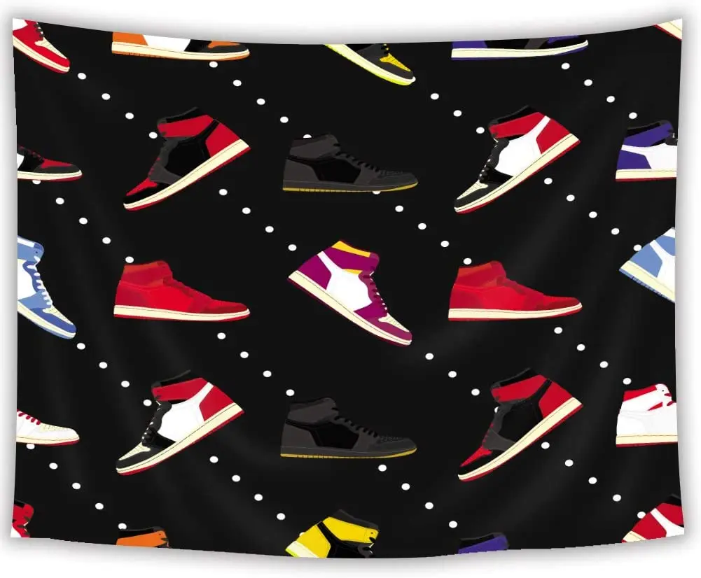 Retro Basketball Shoes Tapestry Sneaker Footwear Red Black White Art Wall Hanging Bedroom Living Room Dorm Decor Fabric
Retro Basketball Shoes Tapestry Sneaker Footwear Red Black White Art Wall Hanging Bedroom Living Room Dorm Decor Fabric
