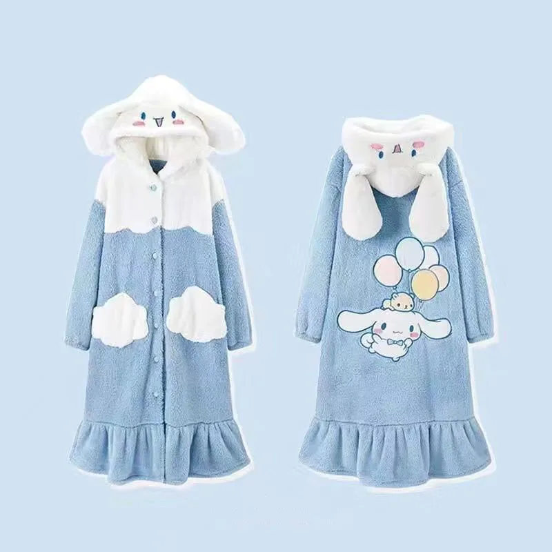 Kawaii Sanrios Nightgown Cute Soft Cinnamoroll Cartoon Thickened Thermal Nightgown Plush Toys for Girls Gifts
Kawaii Sanrios Nightgown Cute Soft Cinnamoroll Cartoon Thickened Thermal Nightgown Plush Toys for Girls Gifts