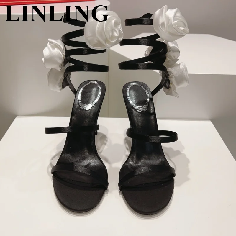 Summer Flowers Cross-tied Sandals Women 2023 Fashion Silk Wedding Sandals Design High Heel Party Shoes Gladiator Sandalias Mujer
Summer Flowers Cross-tied Sandals Women 2023 Fashion Silk Wedding Sandals Design High Heel Party Shoes Gladiator Sandalias Mujer
