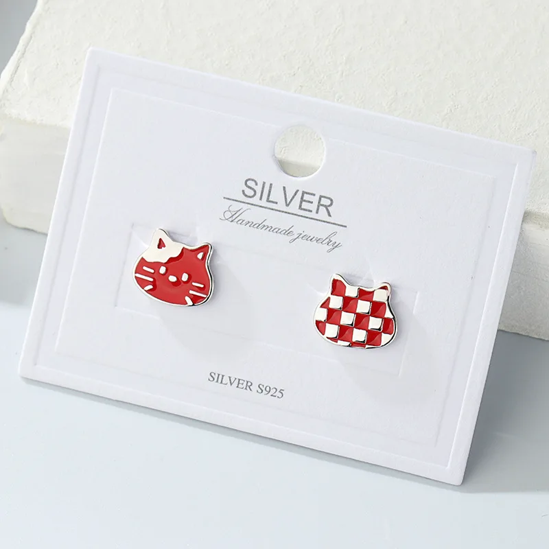 Kawiia 925 Sterling Silver Earrings Asymmetric Mini Cat Earrings Female Minority Design Creative Lovely Girl Drop Glue Earrings
Kawiia 925 Sterling Silver Earrings Asymmetric Mini Cat Earrings Female Minority Design Creative Lovely Girl Drop Glue Earrings