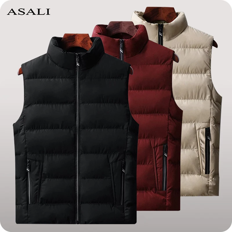 2022 Mens Autumn Winter Vest Jacket Men New Fashion Warm Sleeveless Cotton Padded Jackets Male Casual Waistcoat Solid Color Vest
2022 Mens Autumn Winter Vest Jacket Men New Fashion Warm Sleeveless Cotton Padded Jackets Male Casual Waistcoat Solid Color Vest