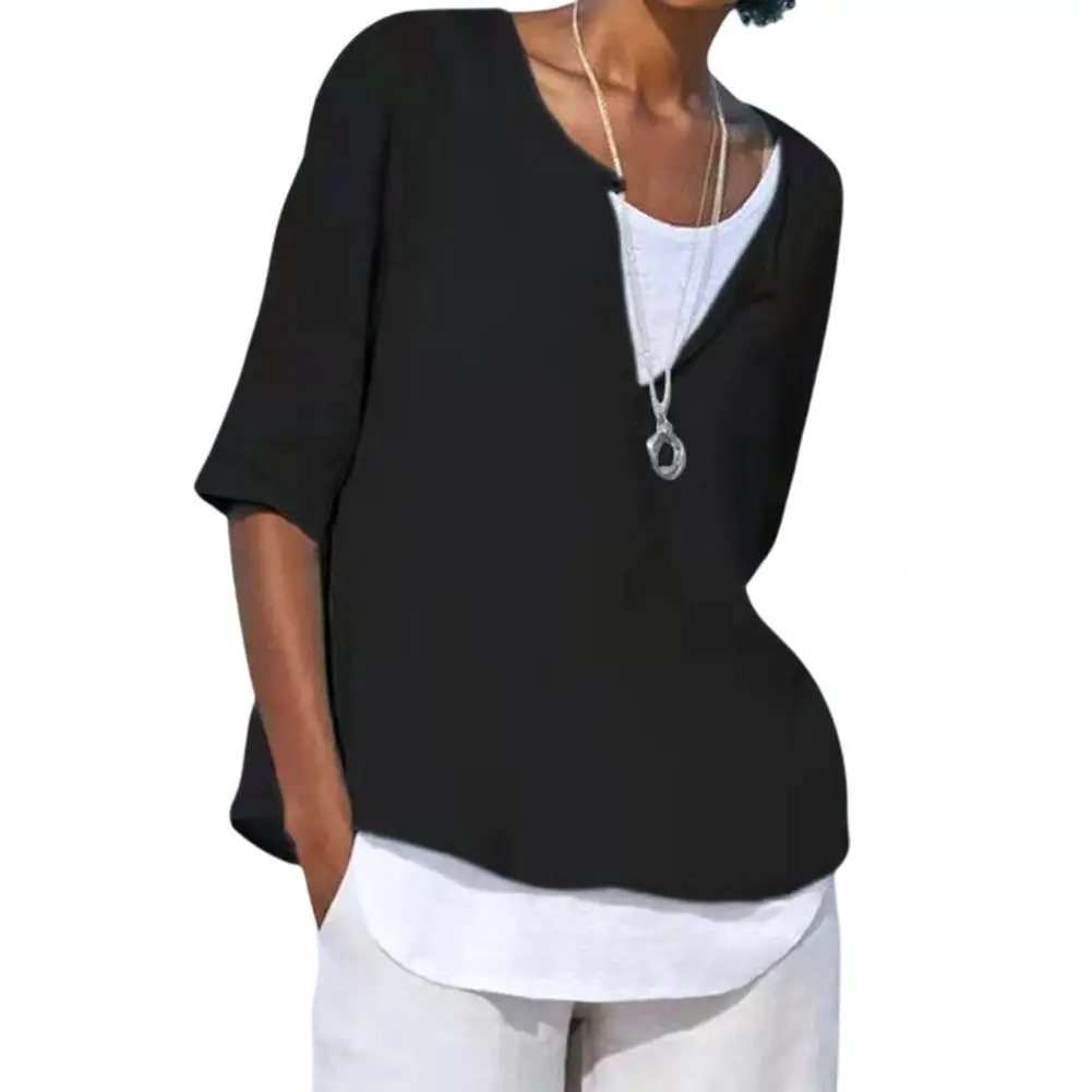 Stylish Solid Color Retro Casual Shirt Top Comfy Pullover Tops Casual Loose Cotton Linen Women Shirt Daily Clothing
Stylish Solid Color Retro Casual Shirt Top Comfy Pullover Tops Casual Loose Cotton Linen Women Shirt Daily Clothing