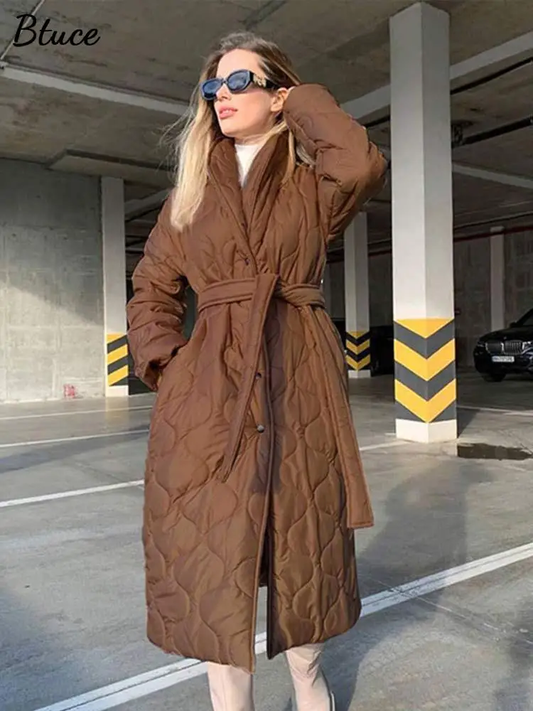 Winter Woman Pockets Belt Long Jacket Elegant Single Breasted Lapel Parka Coat 2022 Windproof Warm Thick Female Solid Outwear
Winter Woman Pockets Belt Long Jacket Elegant Single Breasted Lapel Parka Coat 2022 Windproof Warm Thick Female Solid Outwear