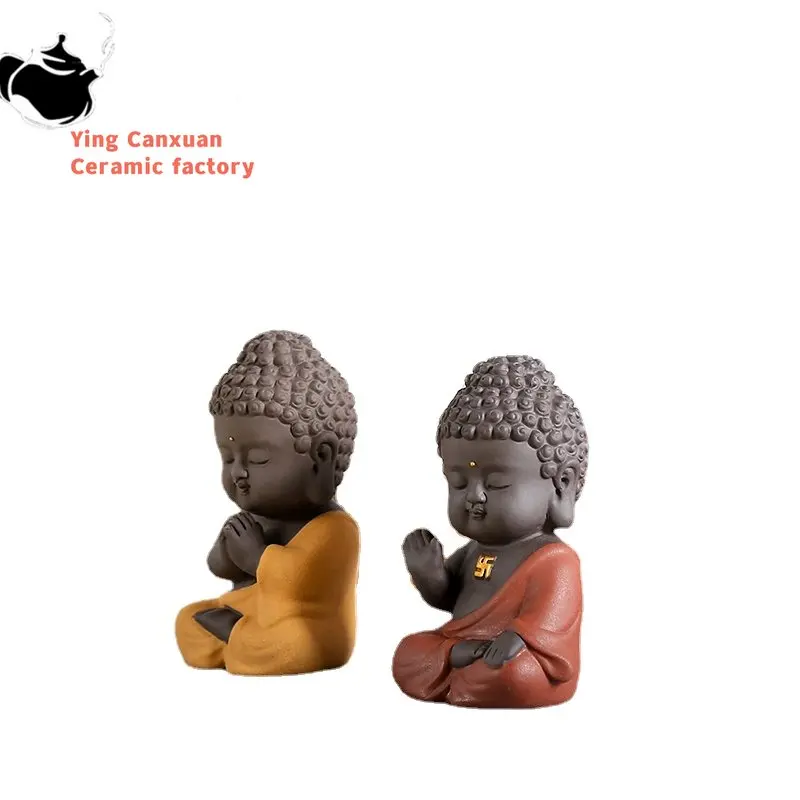 Creativity Purple Clay Tea Pet Ornaments Handmade Small Buddha Statue Tea Figurine Chinese Tea Table Decoration Accessories
Creativity Purple Clay Tea Pet Ornaments Handmade Small Buddha Statue Tea Figurine Chinese Tea Table Decoration Accessories