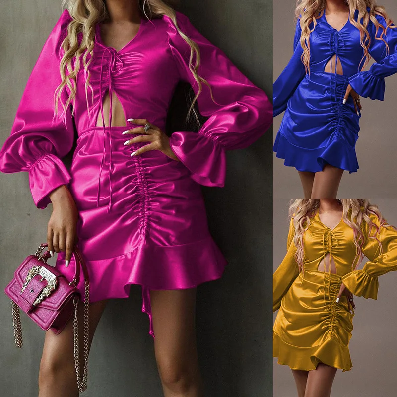 Модные атласные платья на шнуровке, весна 2023, зеленое ажурное сексуальное платье с пышными рукавами, короткие платья с рюшами для клувечерн...
Модные атласные платья на шнуровке, весна 2023, зеленое ажурное сексуальное платье с пышными рукавами, короткие платья с рюшами для клувечерн...