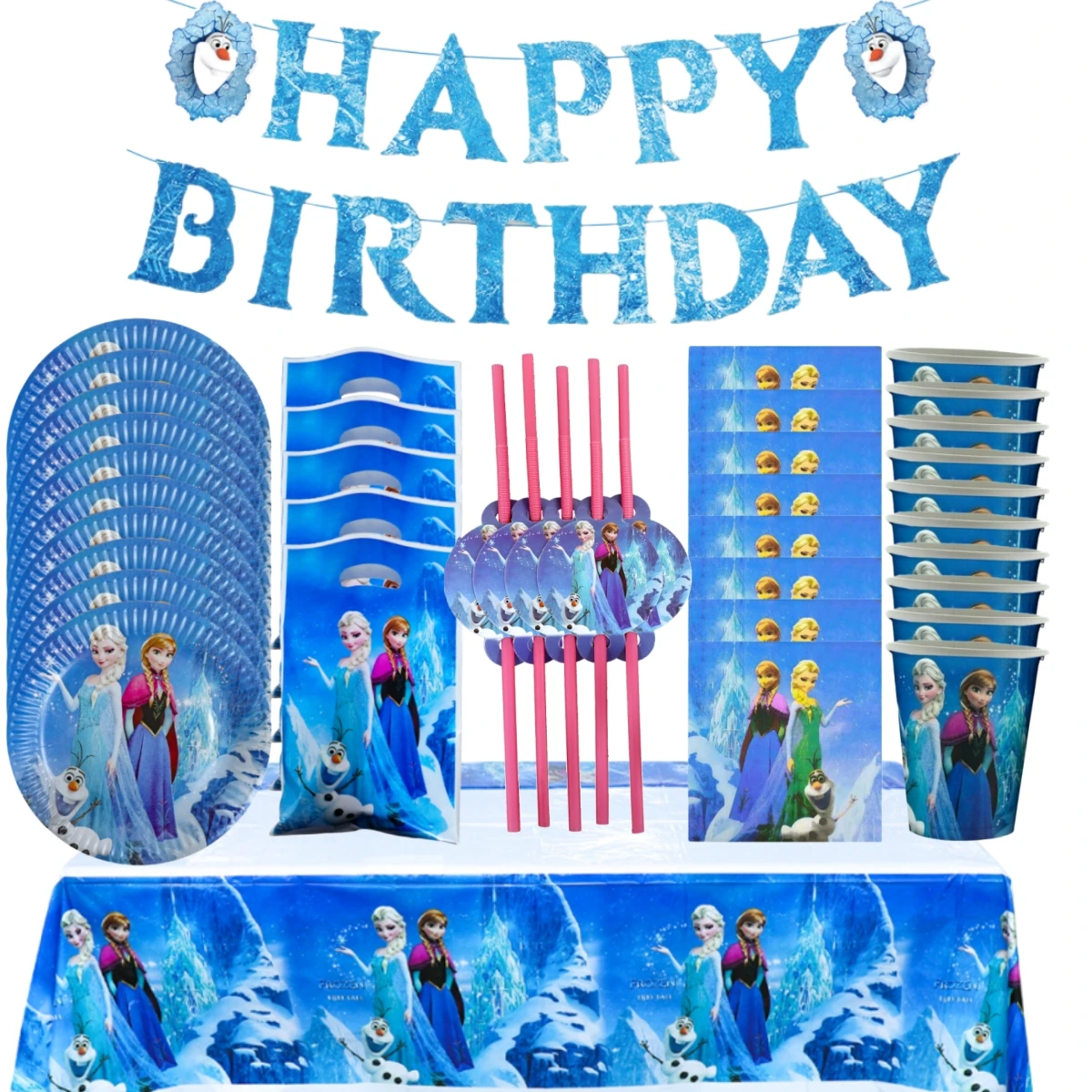Disney Frozen Birthday Party Decorations Elsa Anna Theme Disposable Tableware Set Straw Princess Girl Favors For Party Supplies
Disney Frozen Birthday Party Decorations Elsa Anna Theme Disposable Tableware Set Straw Princess Girl Favors For Party Supplies