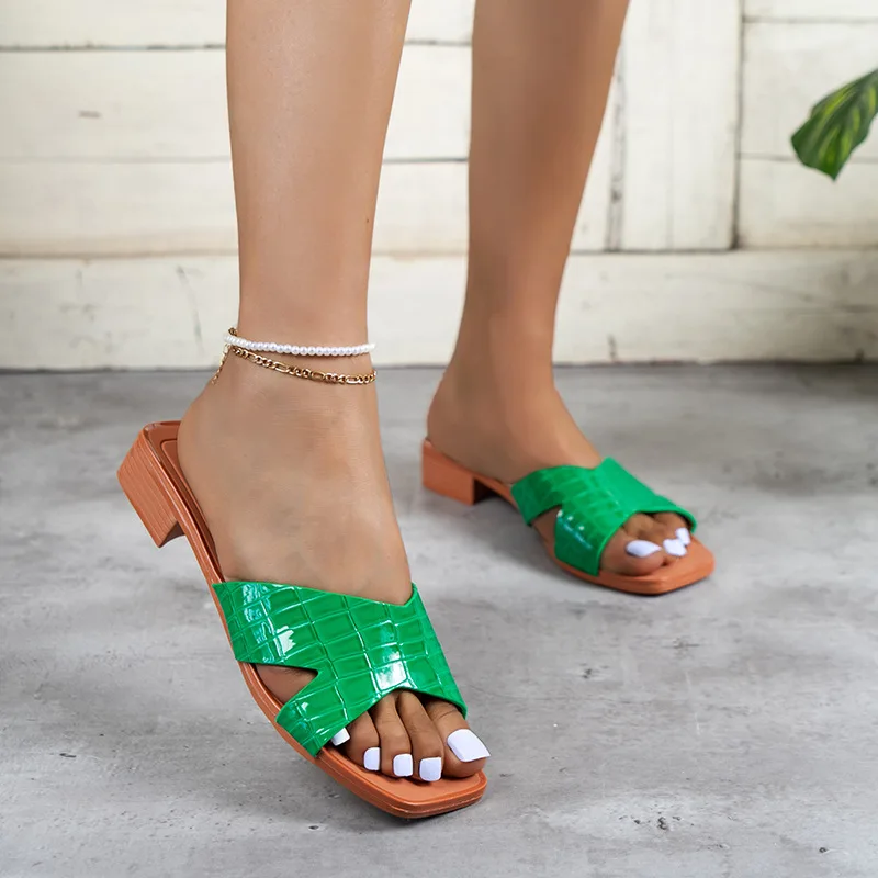 2023 Sandals Women Square Heels Summer Sandal Peep Toe Ladies Slippers Crocodile Skin Wedge Shoes Sandalias De Verano Para Mujer
2023 Sandals Women Square Heels Summer Sandal Peep Toe Ladies Slippers Crocodile Skin Wedge Shoes Sandalias De Verano Para Mujer
