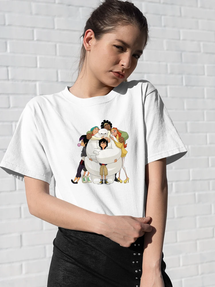 Disney Big Hero 6 Cartoon Ropa Mujer Cute Baymax Print Young Fashion Streetwear Casual Tops O-Neck Summer Women's T Shirts
Disney Big Hero 6 Cartoon Ropa Mujer Cute Baymax Print Young Fashion Streetwear Casual Tops O-Neck Summer Women's T Shirts
