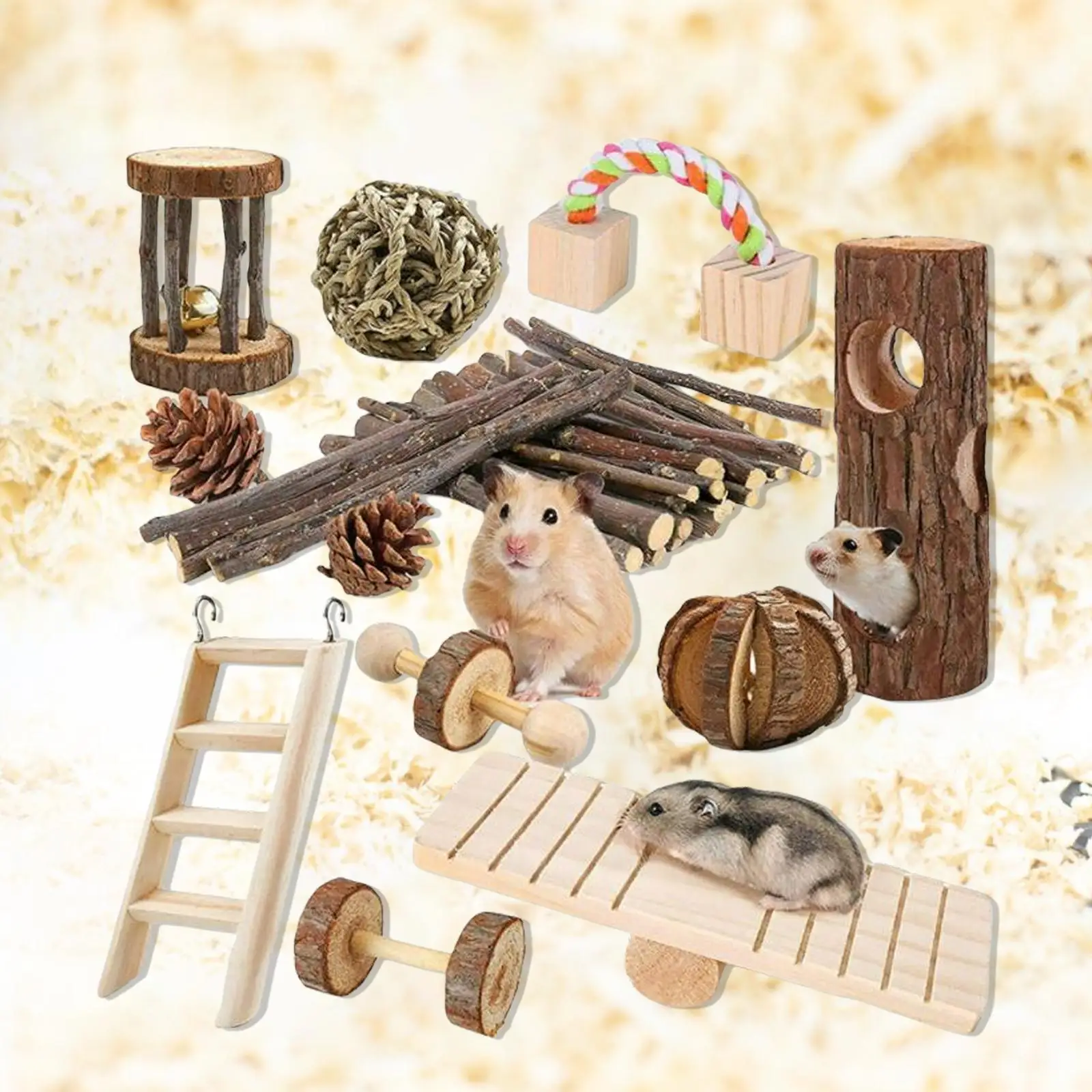 Hamster Rabbit Chew Toys Set Bite Grind Teeth Toys Wood Stick Pine Cone Woven Balls For Tooth Cleaning Molar Pets Supplies
Hamster Rabbit Chew Toys Set Bite Grind Teeth Toys Wood Stick Pine Cone Woven Balls For Tooth Cleaning Molar Pets Supplies