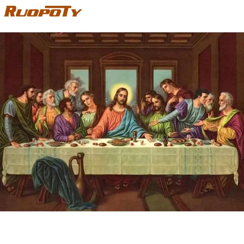 RUOPOTY 5D DIY Diamond Embroidery The last dinner Full Square Diamond Painting Portrait Cross Stitch Mosaic Wall Art Decor
RUOPOTY 5D DIY Diamond Embroidery The last dinner Full Square Diamond Painting Portrait Cross Stitch Mosaic Wall Art Decor
