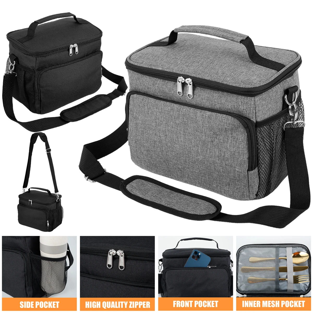 Insulated Lunch Bag for Women Men Large Cooler Bag Reusable Lunch Box Water-Resistant Leakproof Lunch Organizer Thermal Lunch
Insulated Lunch Bag for Women Men Large Cooler Bag Reusable Lunch Box Water-Resistant Leakproof Lunch Organizer Thermal Lunch