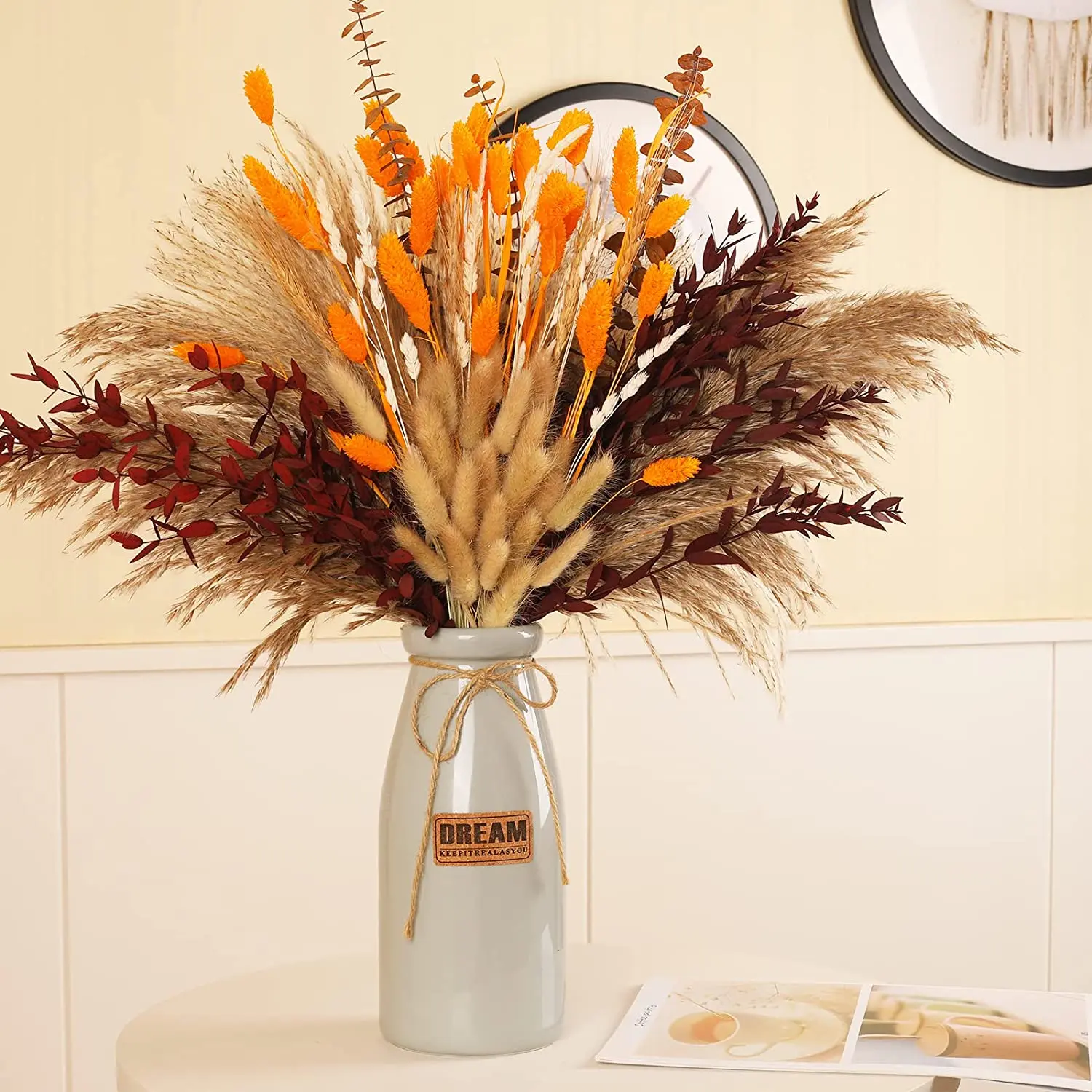 100Pcs/lot Pampas Set Decoration Fluffy Natural Living Room Decoration Tall Pampas Grass Dried Flowers Bouquet Boho Home Decor
100Pcs/lot Pampas Set Decoration Fluffy Natural Living Room Decoration Tall Pampas Grass Dried Flowers Bouquet Boho Home Decor