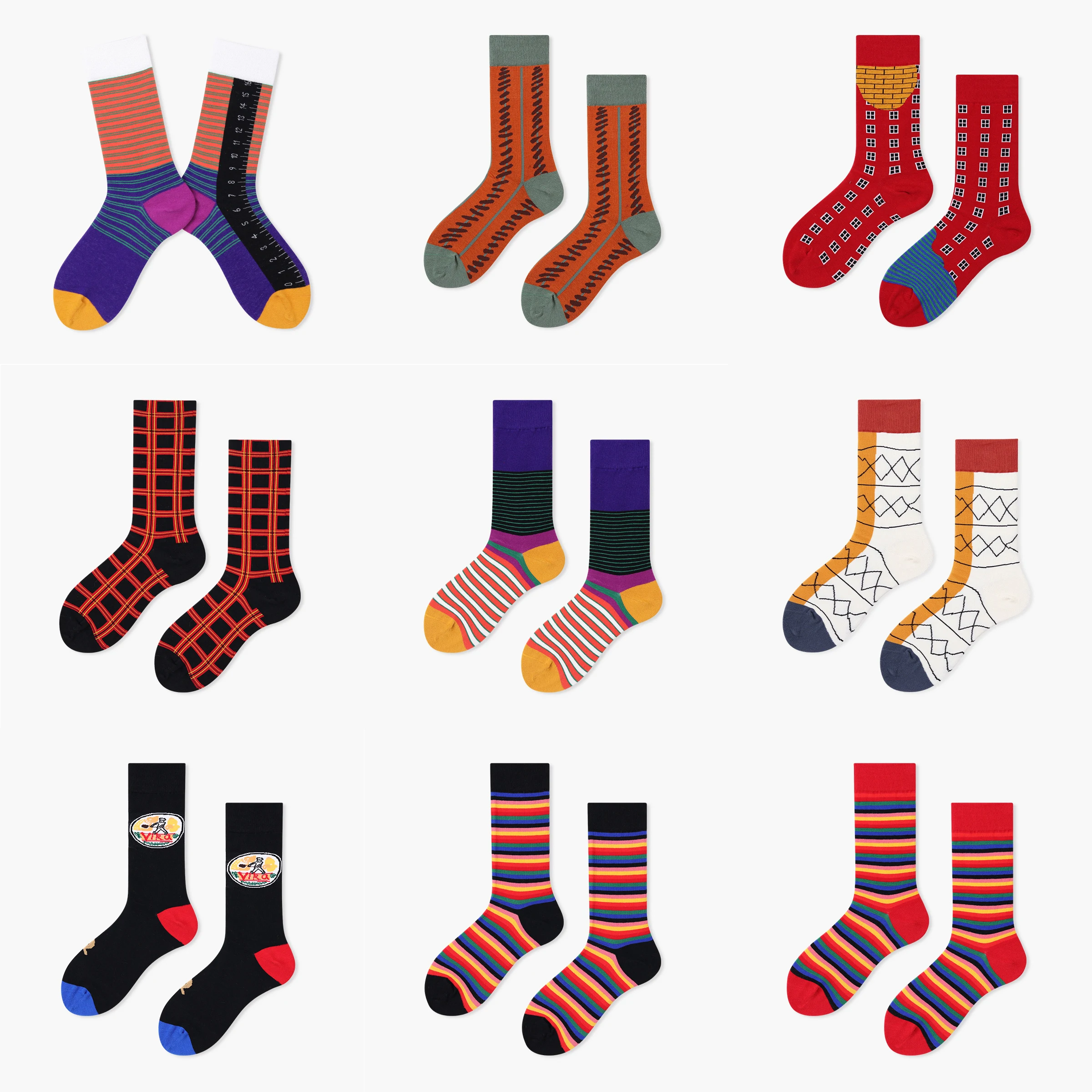 New Rainbow Striped Middle Tube Trendy Socks Female Creative Jacquard Skateboard Sports Socks Cotton Socks
New Rainbow Striped Middle Tube Trendy Socks Female Creative Jacquard Skateboard Sports Socks Cotton Socks