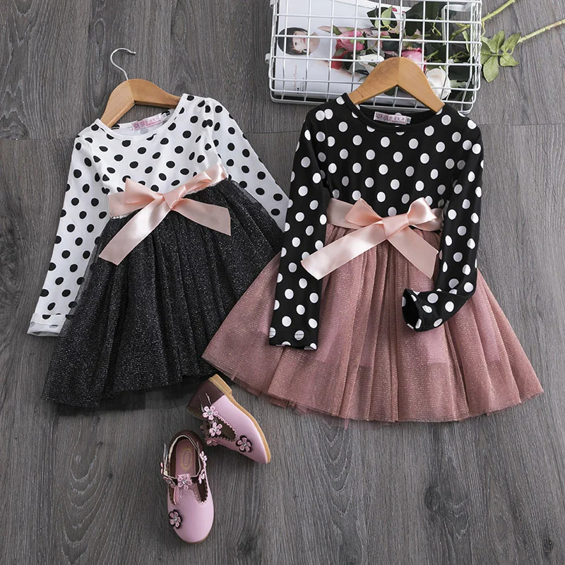 Valet girls dress hot selling children's clothing autumn and winter new long sleeve wave point princess skirt
Valet girls dress hot selling children's clothing autumn and winter new long sleeve wave point princess skirt