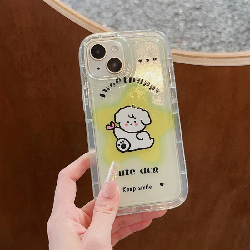 Cute Dog Case for iPhone 14 13 12 Pro Max 11 Phone Cover Soft Silicone Clear Anti-fall Airbags Rim Bumper Coque Puppy Thick Hull
Cute Dog Case for iPhone 14 13 12 Pro Max 11 Phone Cover Soft Silicone Clear Anti-fall Airbags Rim Bumper Coque Puppy Thick Hull