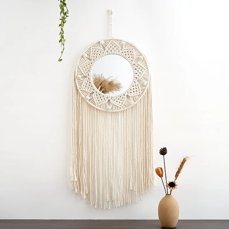 Makeup Aesthetic Decorative Mirror Bedroom Hanging Irregular Designer Decorative Mirror Macrame Boho Espejo Dorado Wall Decor
Makeup Aesthetic Decorative Mirror Bedroom Hanging Irregular Designer Decorative Mirror Macrame Boho Espejo Dorado Wall Decor