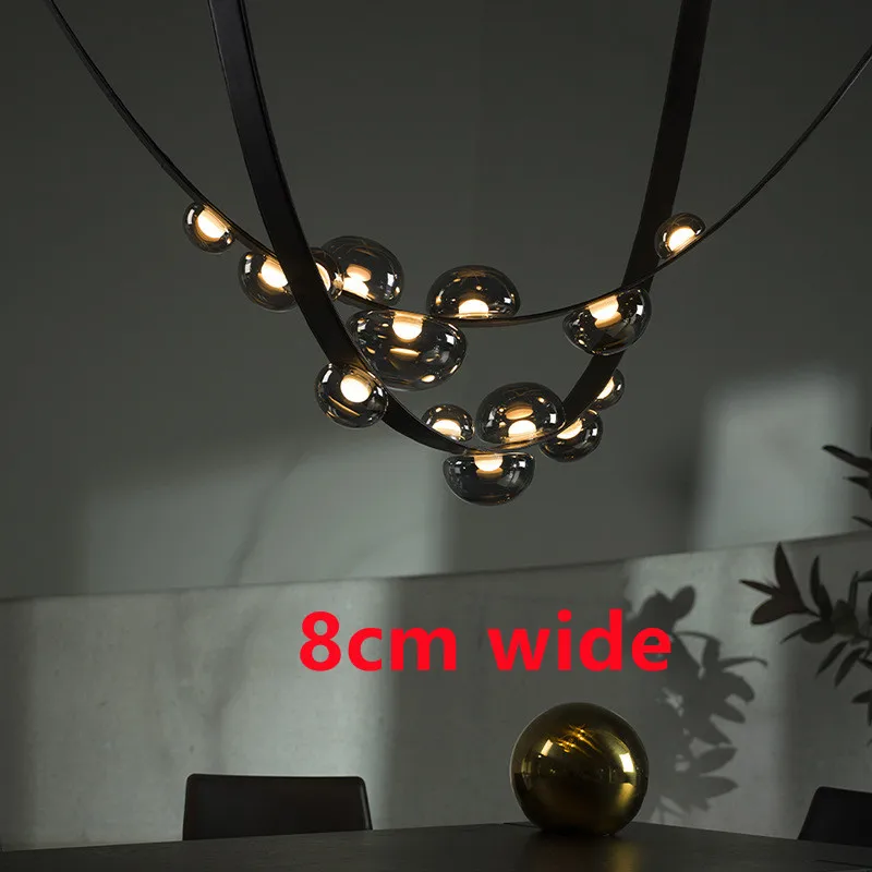 

Modern Leather Led Pendant Lamp Dimmable for Table Dining Living Room Bedroom Hall Chandelier Home Decor Lighting Luster Fixture