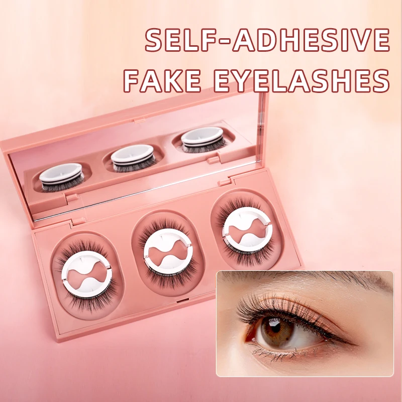 3Pairs Self-adhesive False Eyelashes Glue Free Eyelash 3D Strip Reusable Lashes Extension 3 Seconds To Wear Faux Mink Eyelash
3Pairs Self-adhesive False Eyelashes Glue Free Eyelash 3D Strip Reusable Lashes Extension 3 Seconds To Wear Faux Mink Eyelash