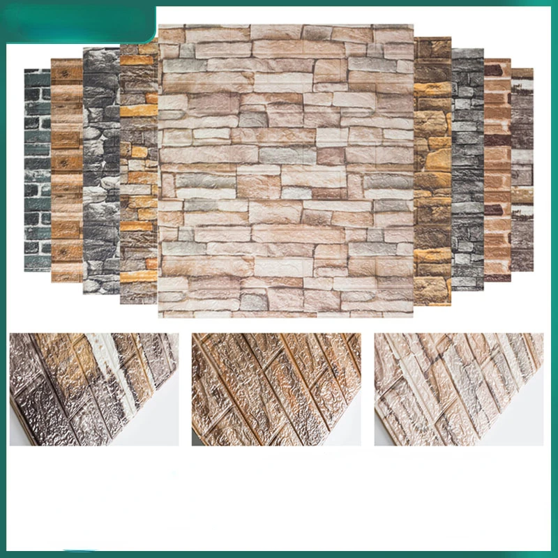 10pcs/bag 3D Wall Sticker Brick Pattern Wallpaper for Living Room Bedroom TV Wall 77x70cm Waterproof Self-Adhesive Wall sticker
10pcs/bag 3D Wall Sticker Brick Pattern Wallpaper for Living Room Bedroom TV Wall 77x70cm Waterproof Self-Adhesive Wall sticker