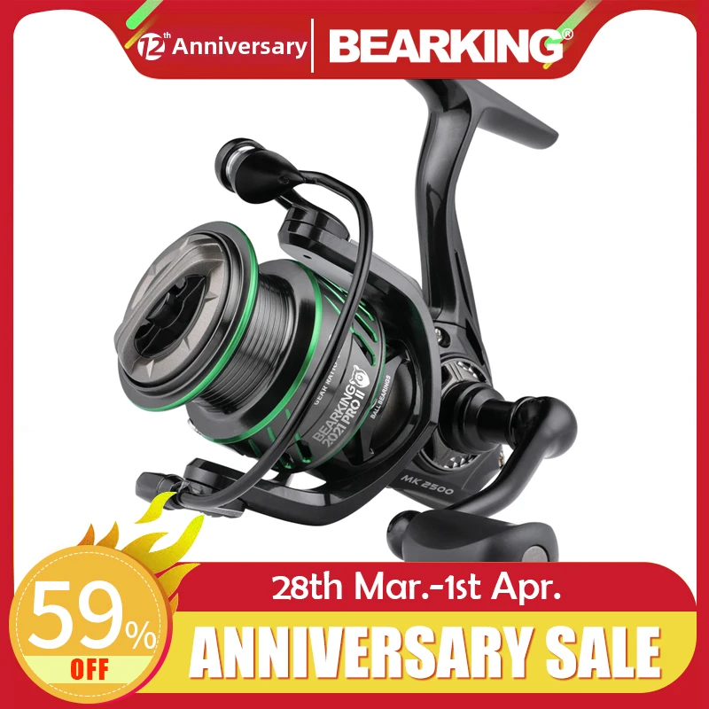 BEARKING Brand MK series 9BB bearing 1500 5.2:1 2500 6.2:1 Fishing Reel Drag System Max Power Spinning Wheel Fishing Coil
BEARKING Brand MK series 9BB bearing 1500 5.2:1 2500 6.2:1 Fishing Reel Drag System Max Power Spinning Wheel Fishing Coil