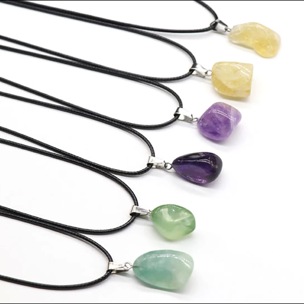 Natural Stones Raw Stone Irregular Pendant Necklace Rope Chain For Jewelry Making DIY Accessories Healing Polished Gems Gift1PCS
Natural Stones Raw Stone Irregular Pendant Necklace Rope Chain For Jewelry Making DIY Accessories Healing Polished Gems Gift1PCS